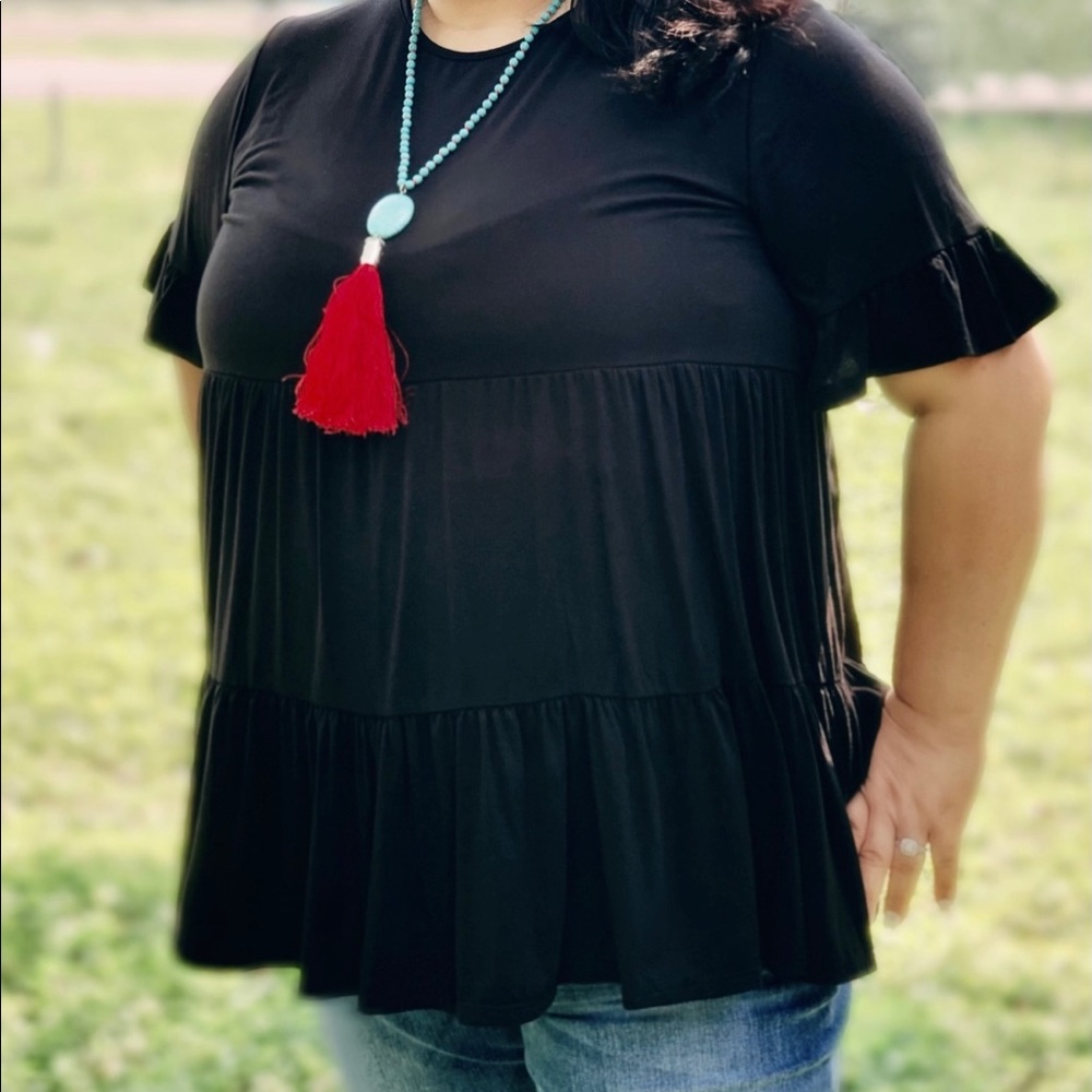 Plus size baby doll top